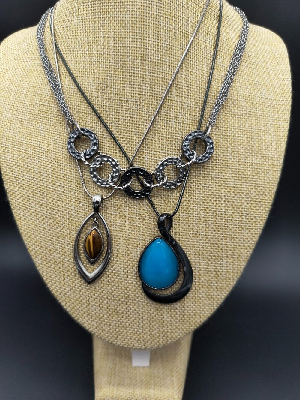 Vintage Lia Sophia Eclectic Lot of 3 Necklaces